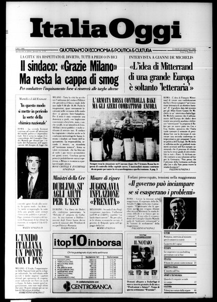 Italia oggi : quotidiano di economia finanza e politica